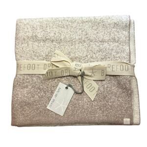 NWT Barefoot Dreams CozyChic Lite Confetti Scarf Cream Taupe OS